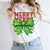 Sweatshirt Joyeux Joyeux Feux de Noël Green Bow