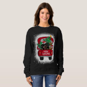 Sweatshirt Joyeux Joyeux Noël Bleu (Devant entier)