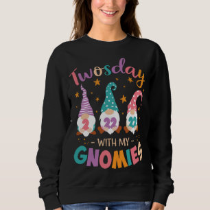 Sweatshirt Joyeux Jumeau Avec Mon Gnomie Enseignant de 2e ann