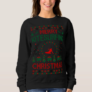 Sweatshirt Joyeux Kite Surfing Noël Doux moche Cadeau
