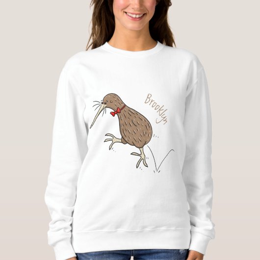 Sweatshirt Joyeux kiwi de saut avec dessin de cravate arc (Devant)