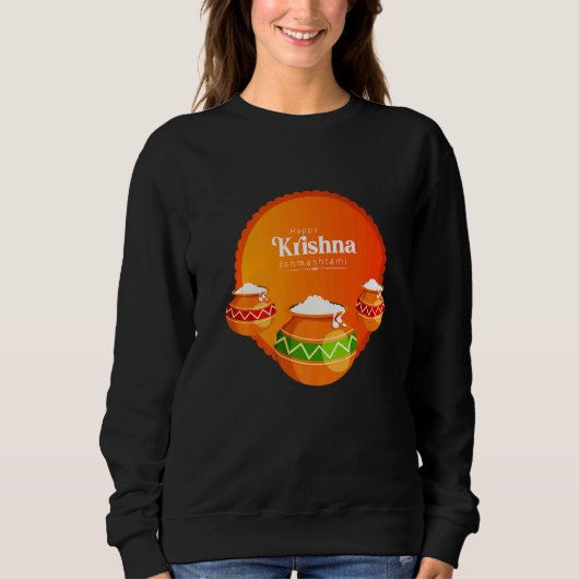 Sweatshirt Joyeux Krishna Janmashtami (Devant)