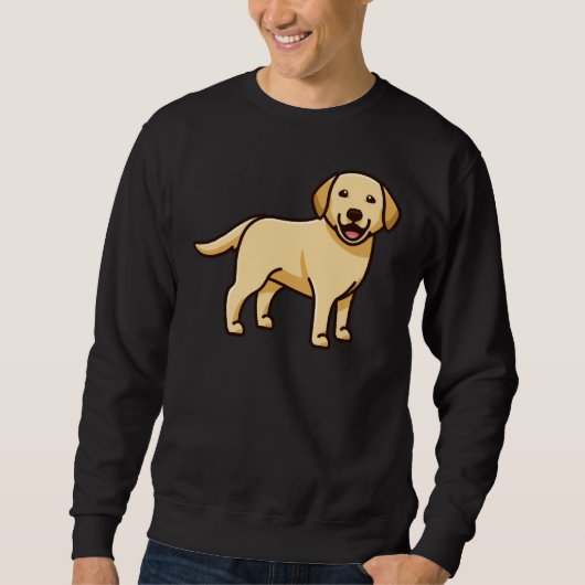 Sweatshirt Joyeux Labrador Jaune (Devant)