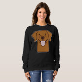 Sweatshirt Joyeux Labrador Red Fox Lab Lab Maman Lab Reddish (Devant entier)
