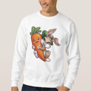 Sweatshirt Joyeux lapin avec une carotte géante