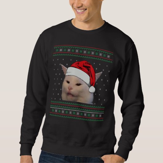 Sweatshirt Joyeux Mème Drôle À Un Chat Chat (Devant)