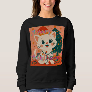 Sweatshirt Joyeux Noël à tous les chats ! Joli et drôle Santa