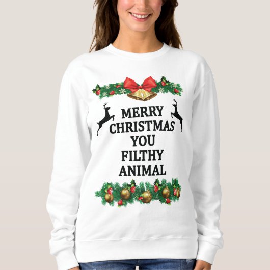 Sweatshirt Joyeux noël, animal sale (Devant)