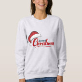 Sweatshirt Joyeux Noël avec Santa Hat (Devant)
