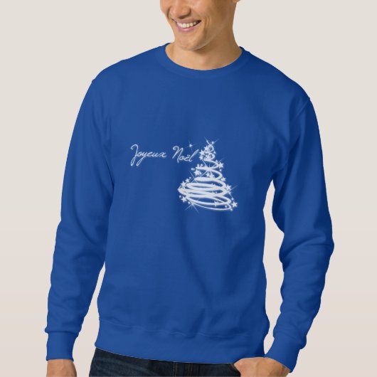 Sweatshirt Joyeux Noël avec sapin de Noël (Devant)