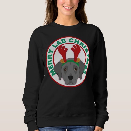 Sweatshirt Joyeux Noël Black Lab (Devant)