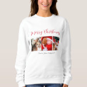 Sweatshirt Joyeux Noël calligraphie texte blanc (Devant)
