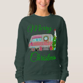 Sweatshirt Joyeux Noël Camper Vintage Trailer (Devant)