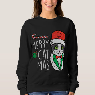 Sweatshirt Joyeux Noël Chat Père Noël Funny Noël