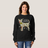 Sweatshirt Joyeux Noël Chihuahua (Devant entier)