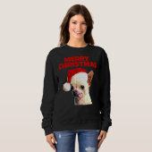 Sweatshirt Joyeux Noël Chihuahua (Devant entier)