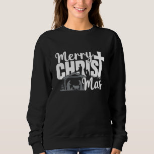 Sweatshirt Joyeux Noël chrétien Jésus Famille
