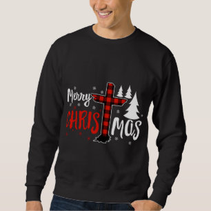 Sweatshirt Joyeux Noël Chrétiens Buffalo Plaid