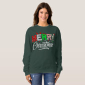 Sweatshirt Joyeux Noël Correspondant Famille Noël (Devant entier)