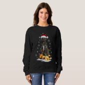 Sweatshirt Joyeux Noël de Chien Danse Père Noël Reindee (Devant entier)