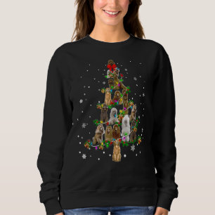 Sweatshirt Joyeux Noël de l'arbre de Noël de chien de caniche