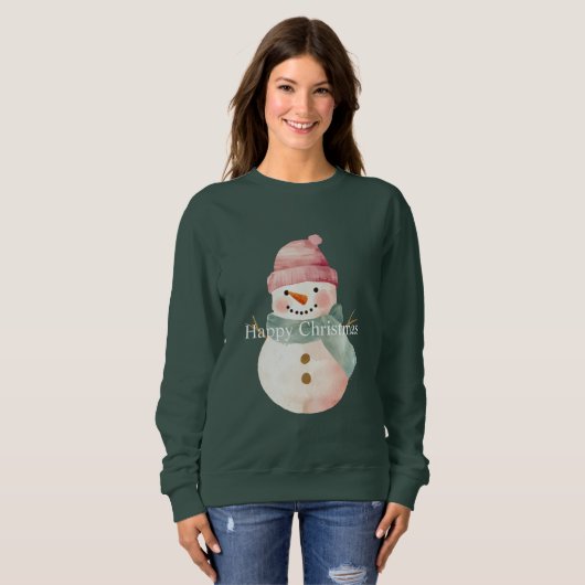Sweatshirt Joyeux Noël de Snowman (Devant entier)