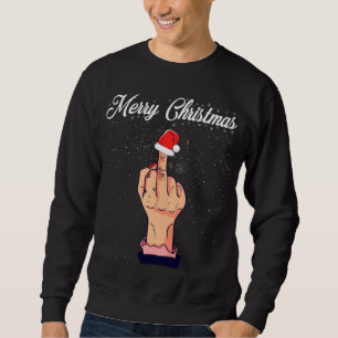 Sweatshirt Joyeux Noël Doigt Moyen Rude Xmas Vilain