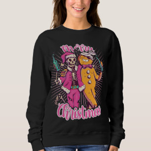 Sweatshirt Joyeux Noël Doux moche Skeleton Père Noël Ginger