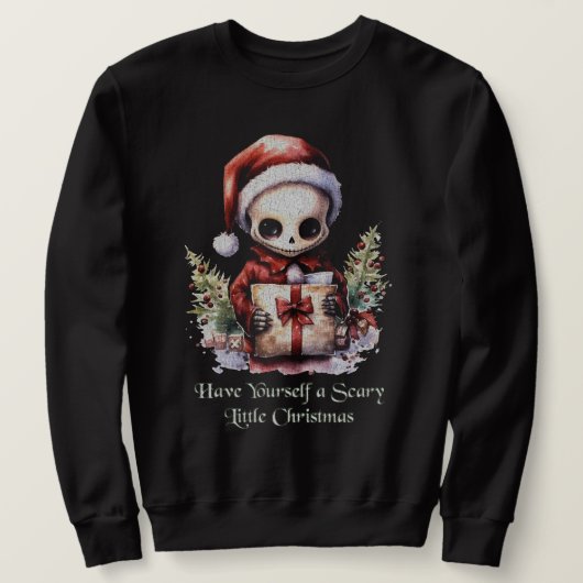 Sweatshirt Joyeux Noël Éffrayant gothique (Design devant)