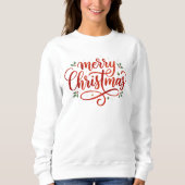 Sweatshirt Joyeux Noël Élégant Festif  (Devant)