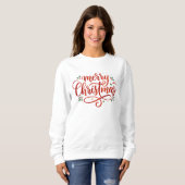 Sweatshirt Joyeux Noël Élégant Festif  (Devant entier)