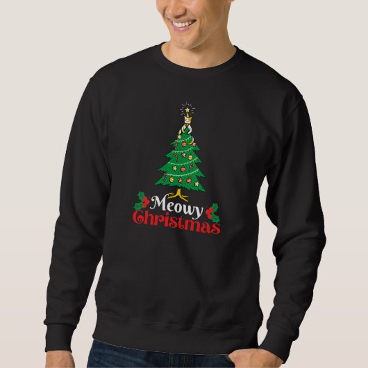 Sweatshirt Joyeux Noël félin (Devant)