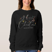 Sweatshirt Joyeux Noël Fleurs sauvages Vacances Moderne Jolie (Devant)