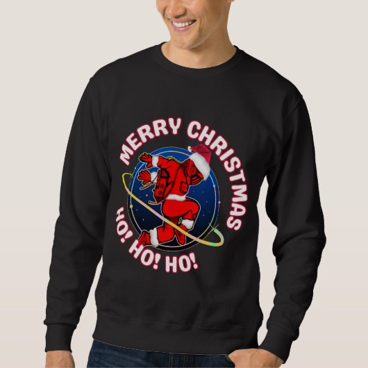 SWEATSHIRT JOYEUX NOËL FUNNY SPACE ASTRONAUTE (Devant)