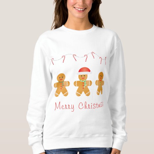 Sweatshirt Joyeux Noël Gingerbread Hommes (Devant)
