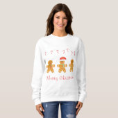 Sweatshirt Joyeux Noël Gingerbread Hommes (Devant entier)