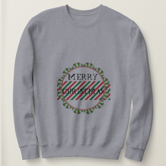 Sweatshirt Joyeux Noël gris (Design devant)