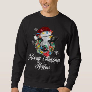 Sweatshirt Joyeux Noël Heifers Buffalo Plaid Farm Animaux