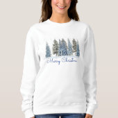 Sweatshirt Joyeux Noël hiver Arbre (Devant)