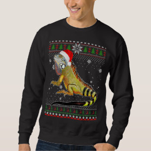 Sweatshirt Joyeux Noël Iguana Casquette Père Noël Dans Snow U