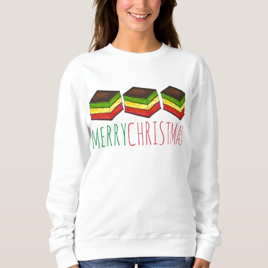 Sweatshirt Joyeux Noël Italien Arc en Ciel Sept Couches Cooki (Devant)