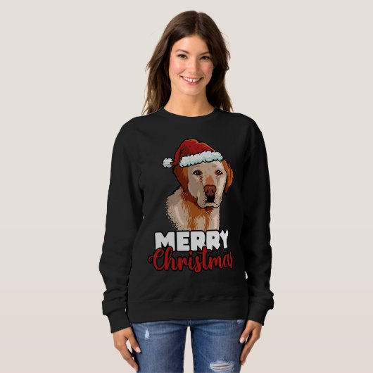 Sweatshirt Joyeux Noël Labrador Retriever Dog (Devant entier)