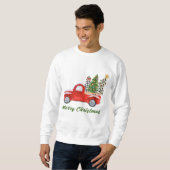 Sweatshirt Joyeux Noël Leopard Plaid Arbre de NoëlRed Tr (Devant entier)