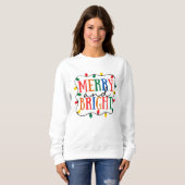 Sweatshirt Joyeux Noël Lumineux (Devant entier)