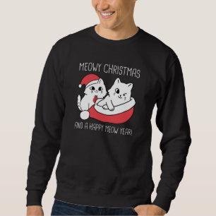 Sweatshirt Joyeux Noël miaou et bonne année miaou