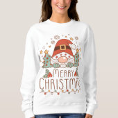 Sweatshirt Joyeux Noël mignon Festif Whimsical Père Noël (Devant)