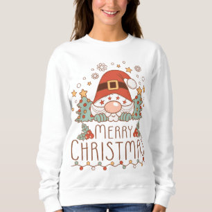 Sweatshirt Joyeux Noël mignon Festif Whimsical Père Noël