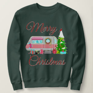 Sweatshirt Joyeux Noël mignonne Camper Vintage Trailer Sweer