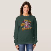 Sweatshirt Joyeux Noël mignonne Chocolat chaud Famille de Mug (Devant entier)