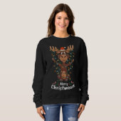 Sweatshirt Joyeux Noël Mooses Xmas Arbre Lumière (Devant entier)